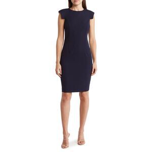 Eliza J. Navy Dress/ Cap Sleeve Body Con Dress Work or Cocktail Size 6